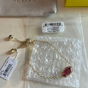 Kendra Scott red and gold bracelet